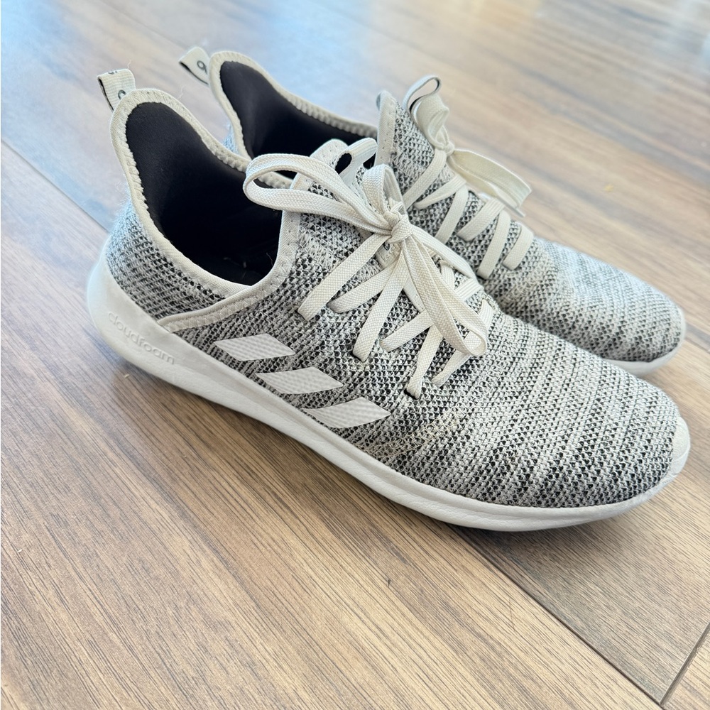 Adidas Black and White Knit Sneakers